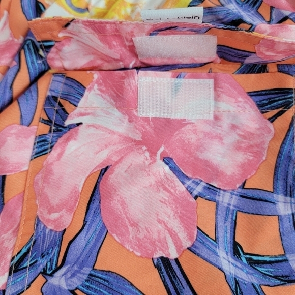 Calvin Klein Multi Color Floral Tropic Swim Trunks Sz XL NEW - Picture 7 of 14